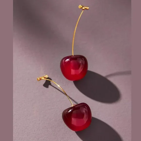Cherry Drop Earrings - Picture 3 of 7